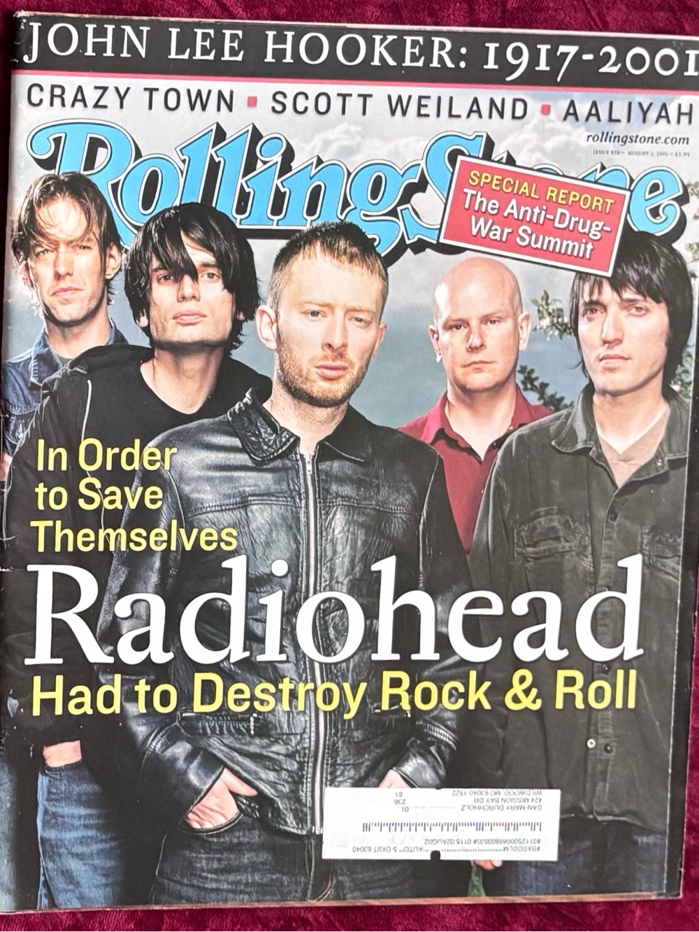 Rare Vintage Rolling Stone August 2001
Radiohead
